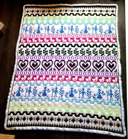 Prairie Hearth Sampler Overlay Mosaic Crochet Digital PDF Pattern