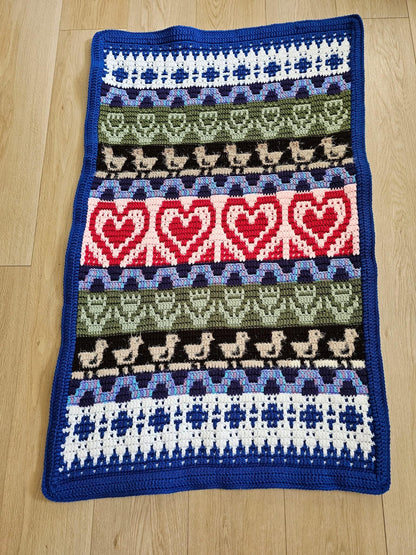 Prairie Hearth Sampler Overlay Mosaic Crochet Digital PDF Pattern