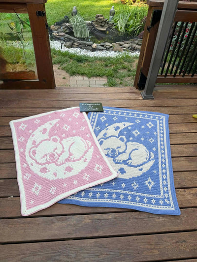 Moon Bear Overlay Mosaic Crochet Blanket Pattern (PDF Download)