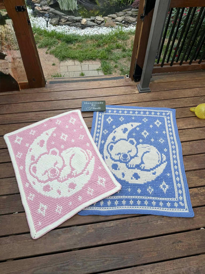 Moon Bear Overlay Mosaic Crochet Blanket Pattern (PDF Download)