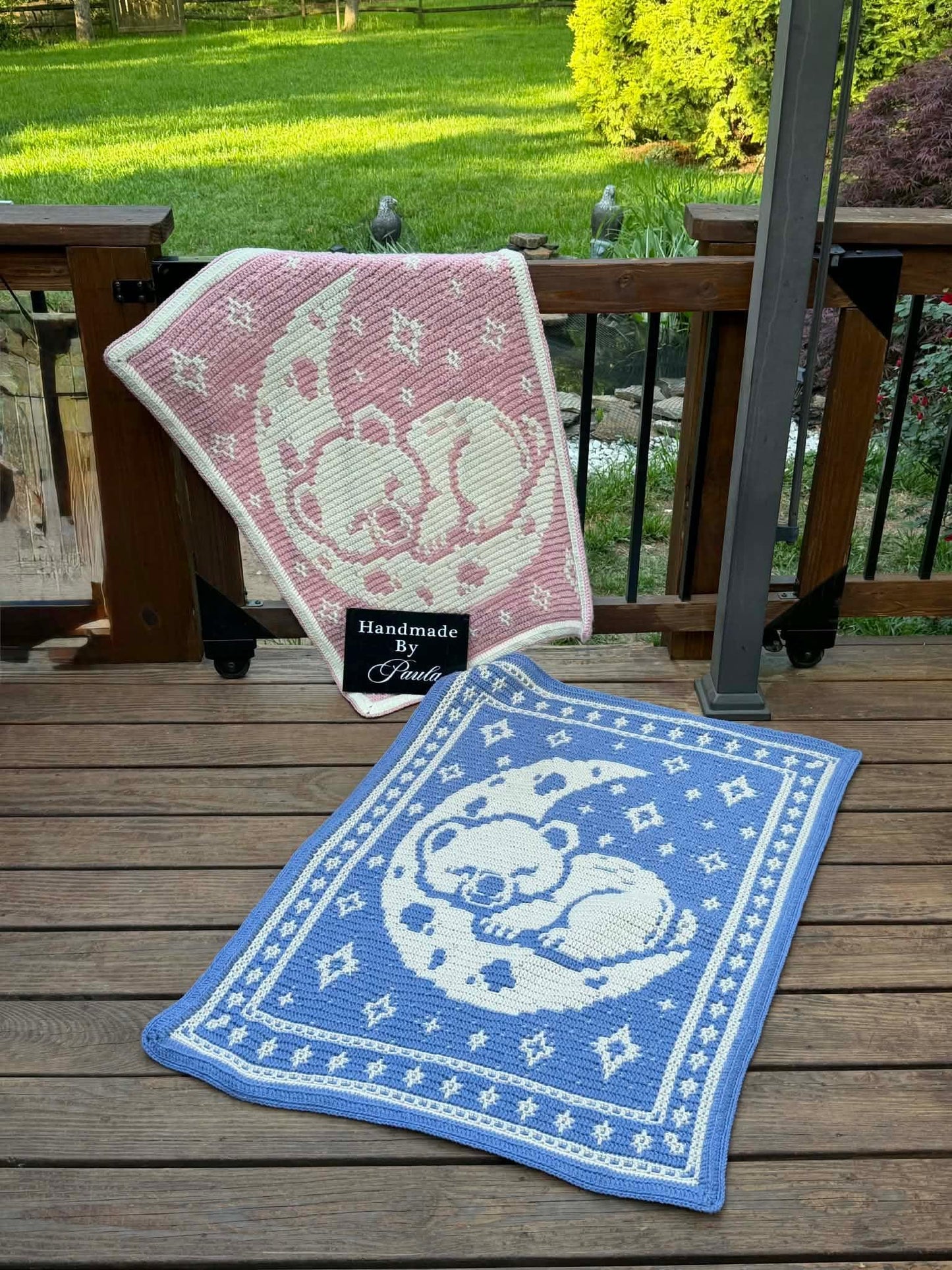 Moon Bear Overlay Mosaic Crochet Blanket Pattern (PDF Download)