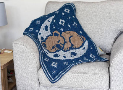 Moon Bear Overlay Mosaic Crochet Blanket Pattern (PDF Download)