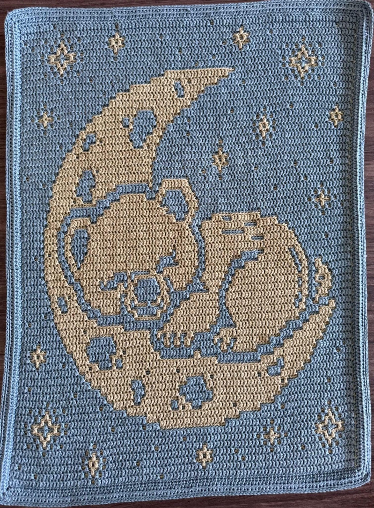Moon Bear Overlay Mosaic Crochet Blanket Pattern (PDF Download)