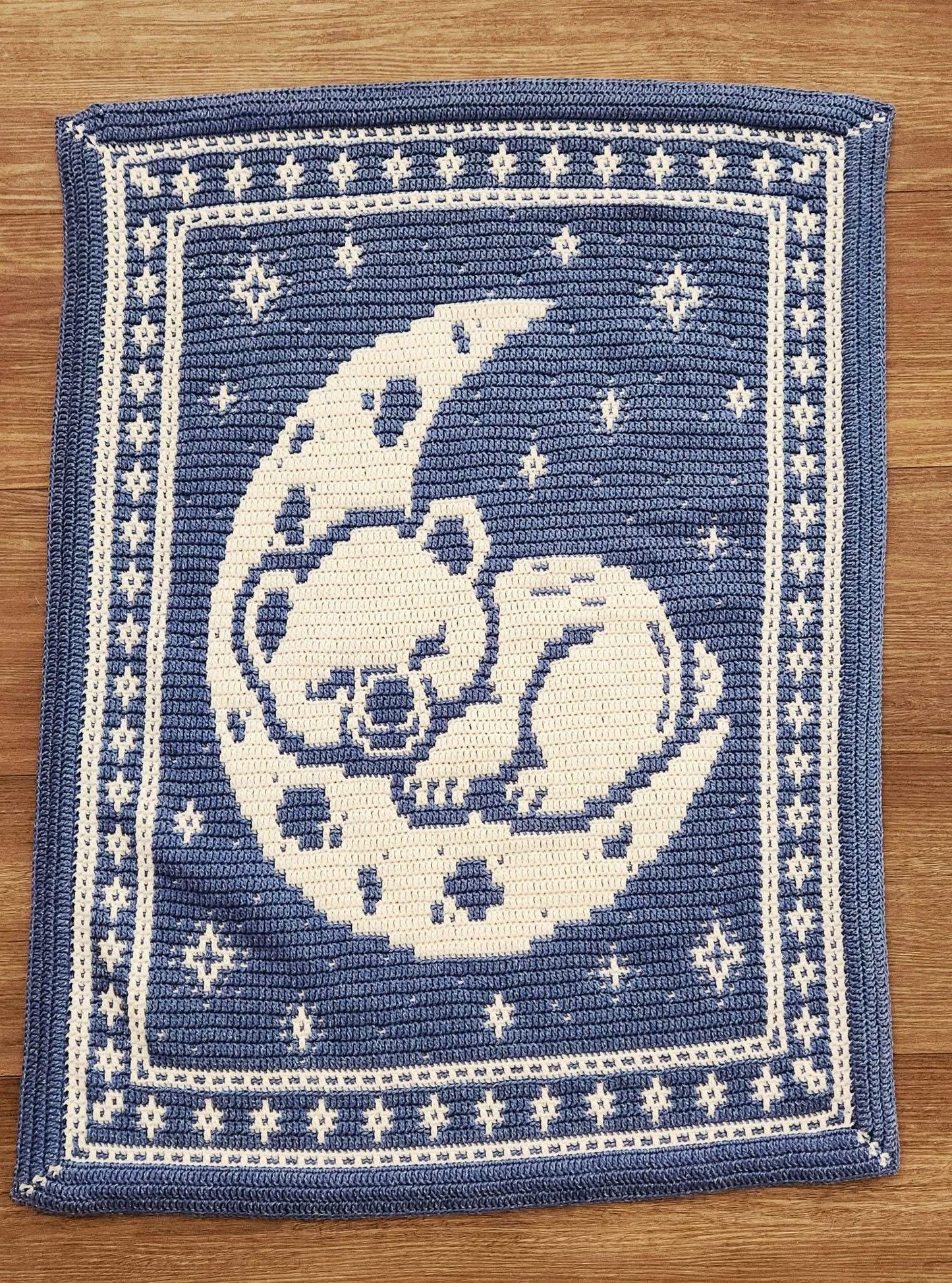 Moon Bear Overlay Mosaic Crochet Blanket Pattern (PDF Download)