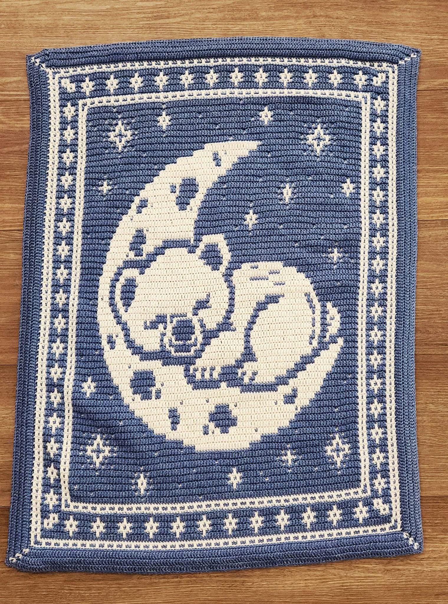 Moon Bear Overlay Mosaic Crochet Blanket Pattern (PDF Download)
