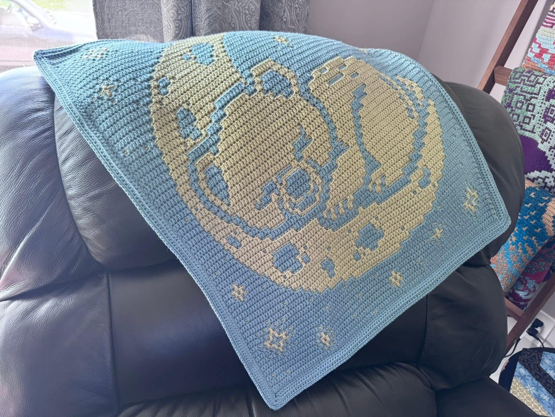 Moon Bear Overlay Mosaic Crochet Blanket Pattern (PDF Download)