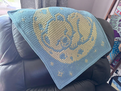 Moon Bear Overlay Mosaic Crochet Blanket Pattern (PDF Download)