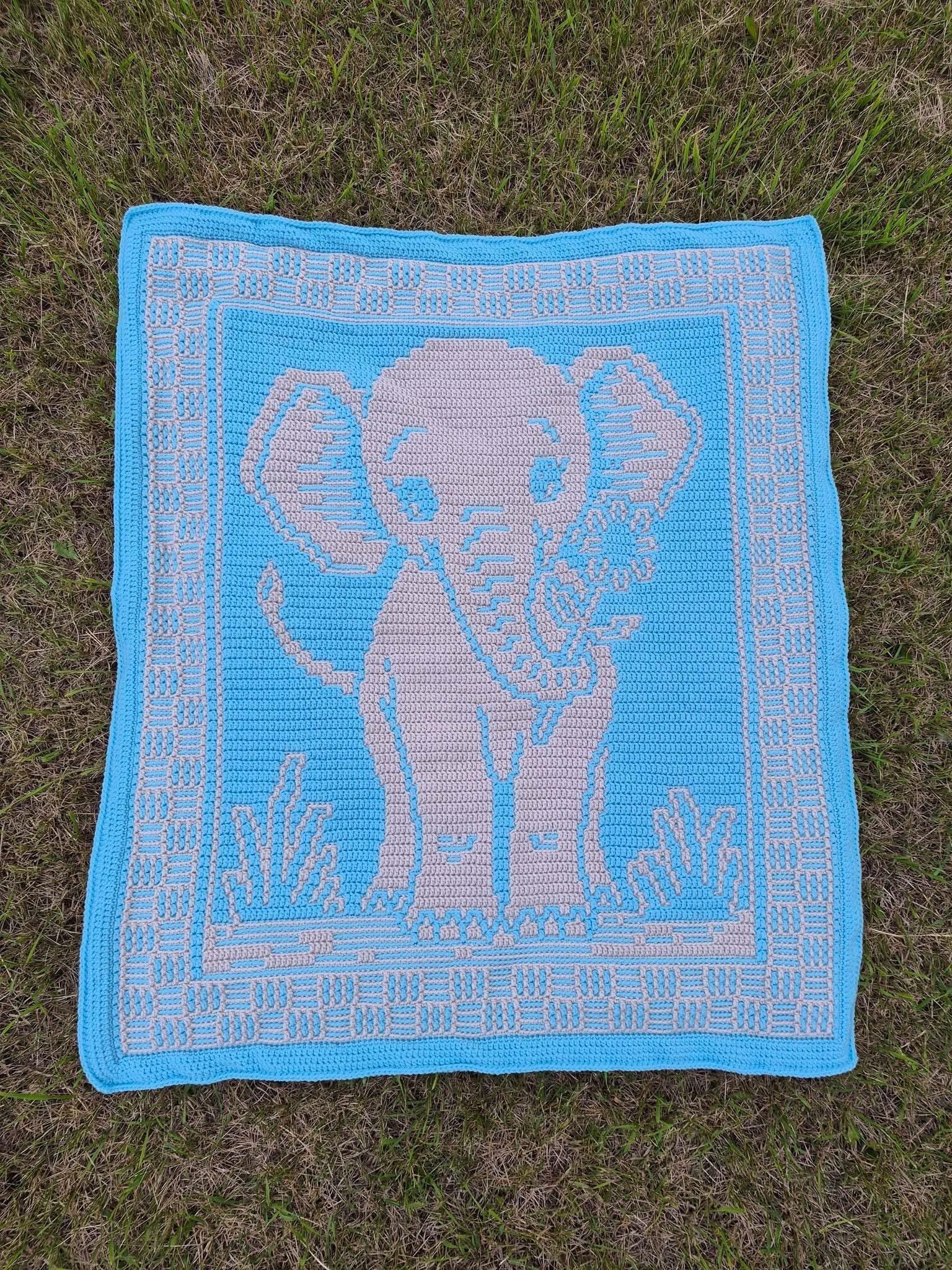 Tiny Trumpeter Overlay Mosaic Crochet Pattern, Hand Drawn Design, Instant Digital Download
