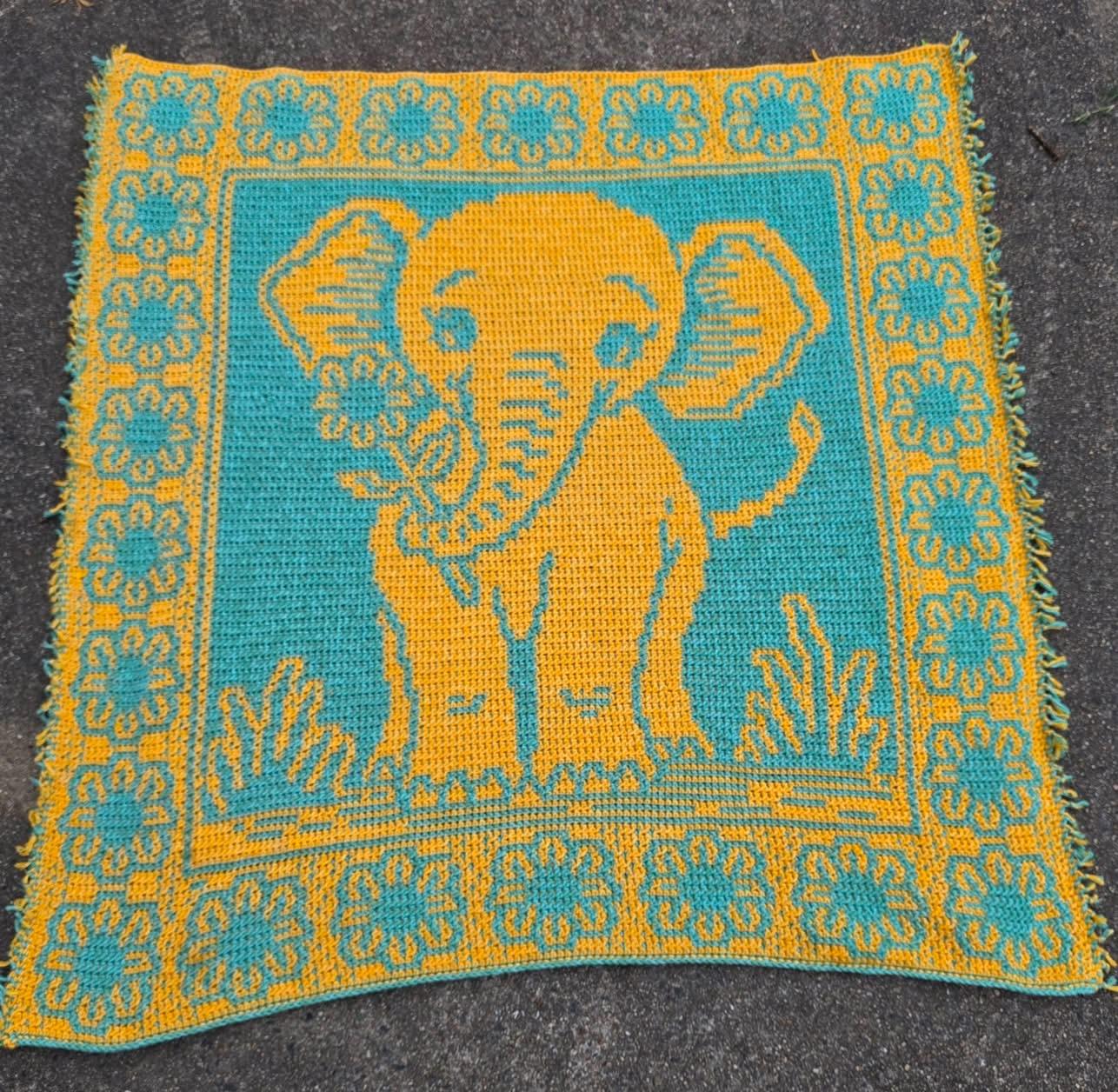 Tiny Trumpeter Overlay Mosaic Crochet Pattern, Hand Drawn Design, Instant Digital Download