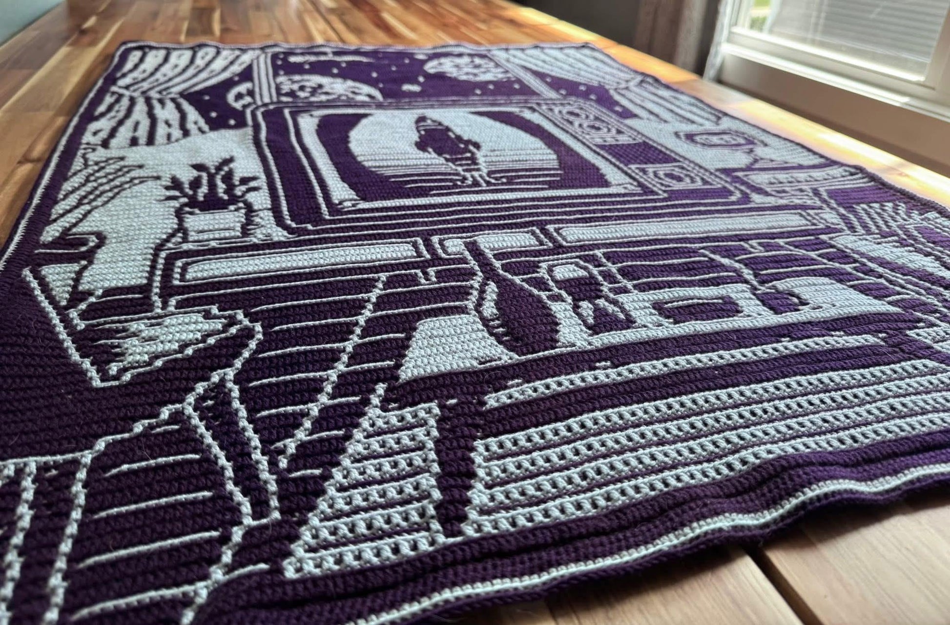 Space Race Hand Drawn Overlay Mosaic Crochet Pattern Instant PDF Download