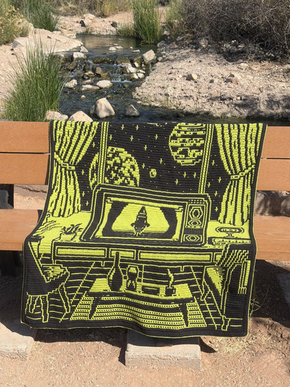 Space Race Hand Drawn Overlay Mosaic Crochet Pattern Instant PDF Download