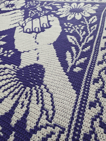 Pinky Promise Hand Drawn Overlay Mosaic Crochet Blanket Pattern Instant PDF Download
