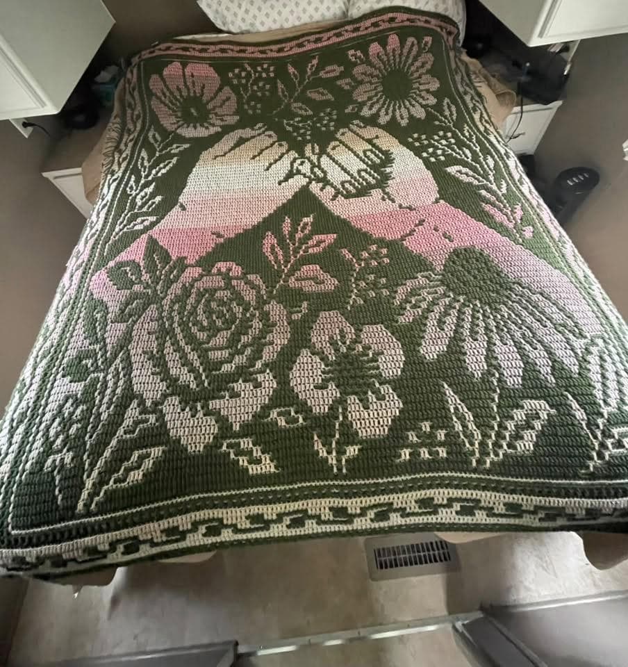 Pinky Promise Hand Drawn Overlay Mosaic Crochet Blanket Pattern Instant PDF Download