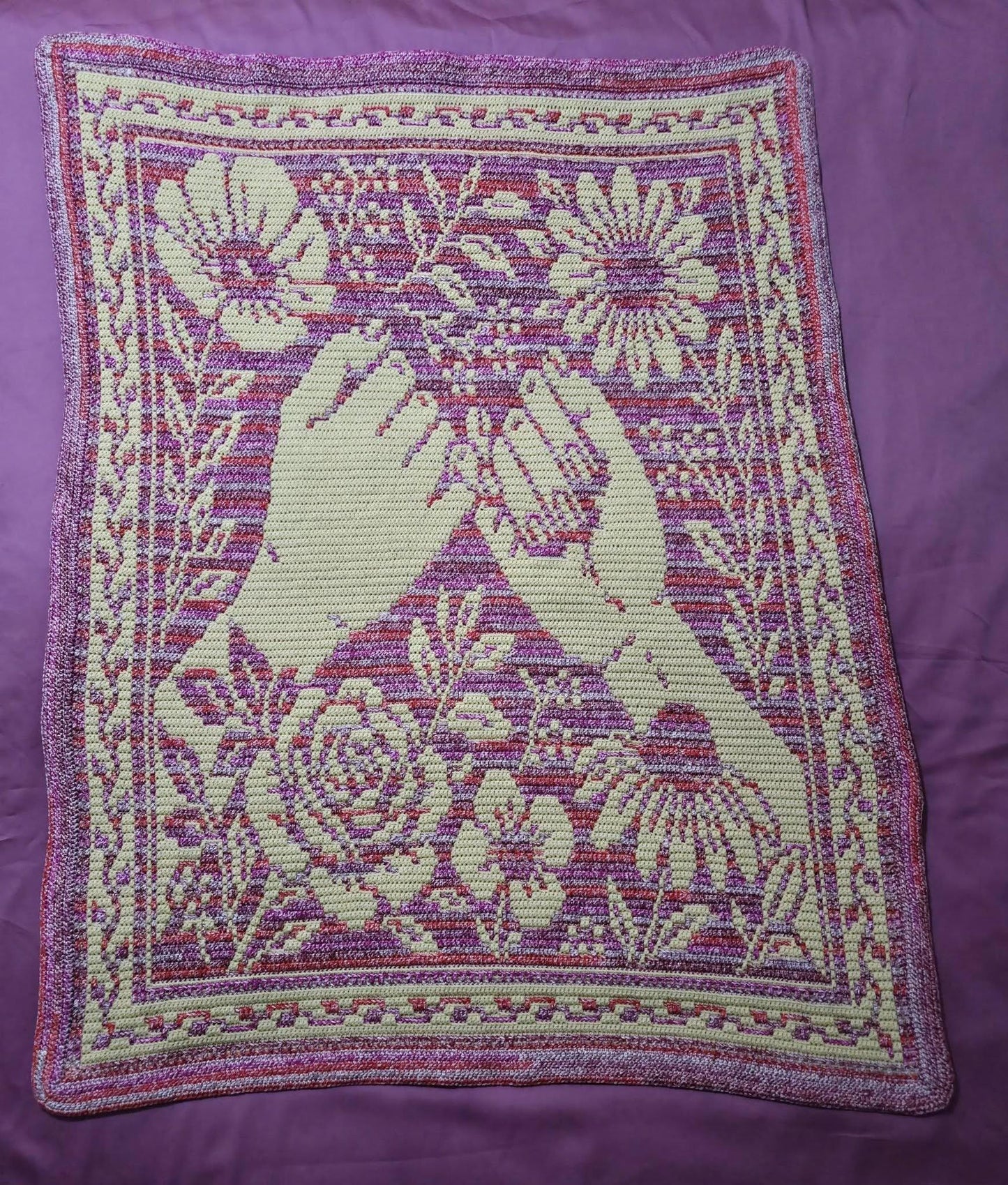 Pinky Promise Hand Drawn Overlay Mosaic Crochet Blanket Pattern Instant PDF Download