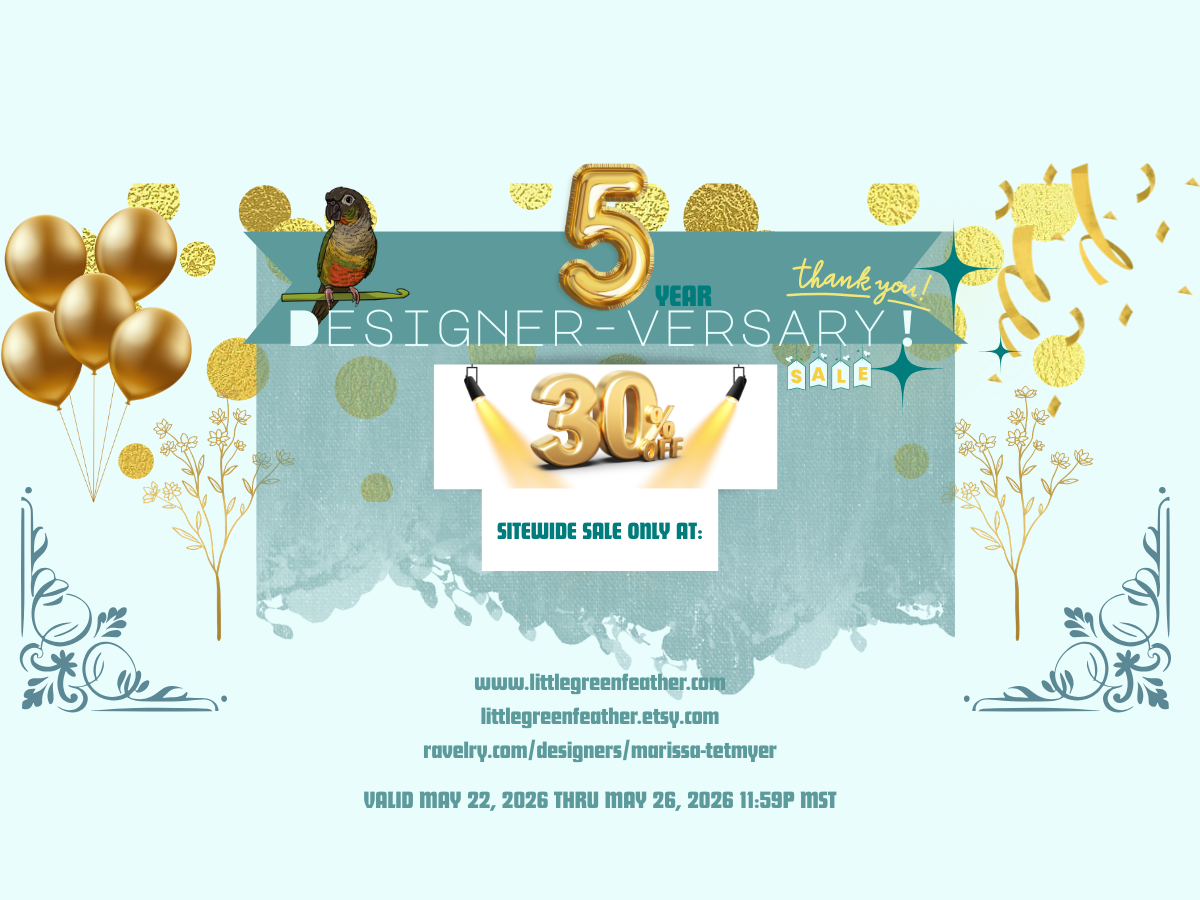 Little Green Feather 5 year designer-versary sale
